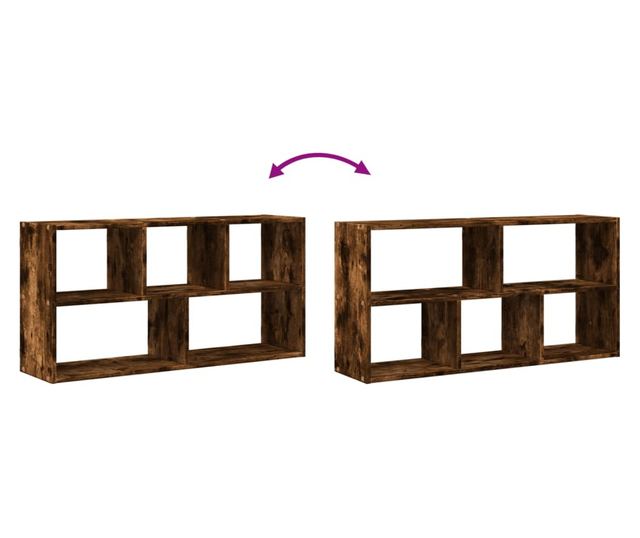 füstös tölgy színű szerelt fa fali polc 100 x 25 x 50 cm