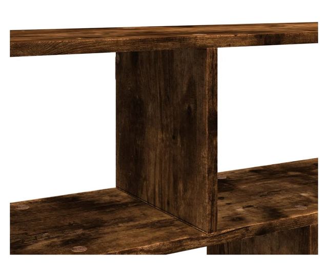 füstös tölgy színű szerelt fa fali polc 100 x 25 x 50 cm