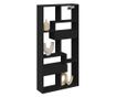 fekete szerelt fa faliszekrény 50 x 15 x 100 cm