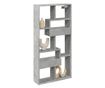betonszürke szerelt fa faliszekrény 50 x 15 x 100 cm