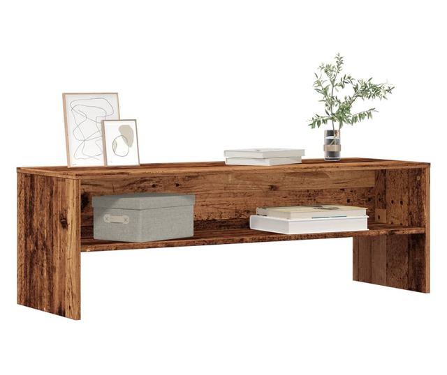 antik hatású szerelt fa TV-szekrény 120 x 40 x 40 cm