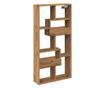 kézműves tölgy színű szerelt fa faliszekrény 50 x 15 x 100 cm thumbnail 2
