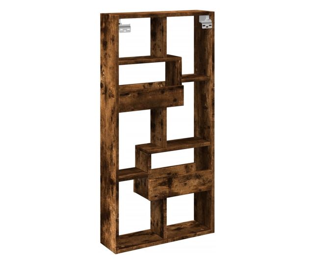 füstös tölgy színű szerelt fa fali szekrény 50 x 15 x 100 cm