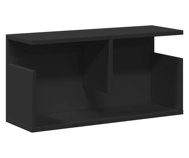 fekete szerelt fa faliszekrény 60 x 20 x 30 cm