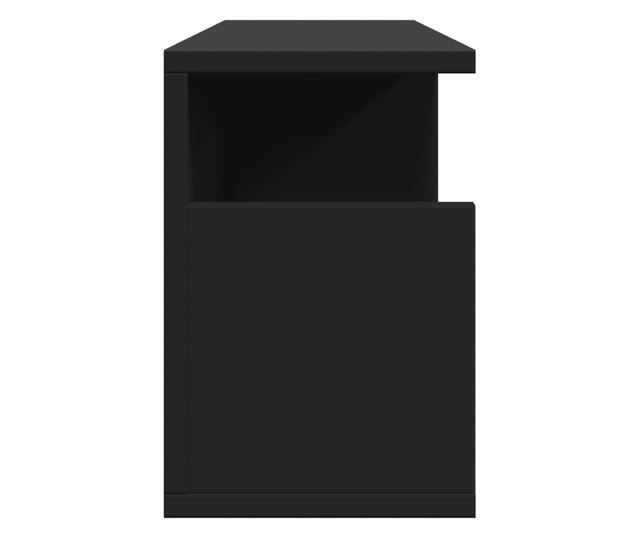 fekete szerelt fa faliszekrény 60 x 20 x 30 cm