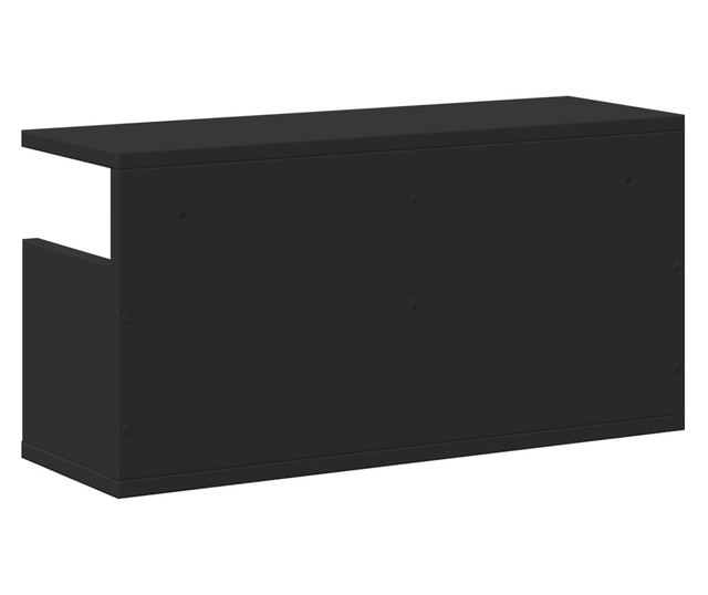 fekete szerelt fa faliszekrény 60 x 20 x 30 cm