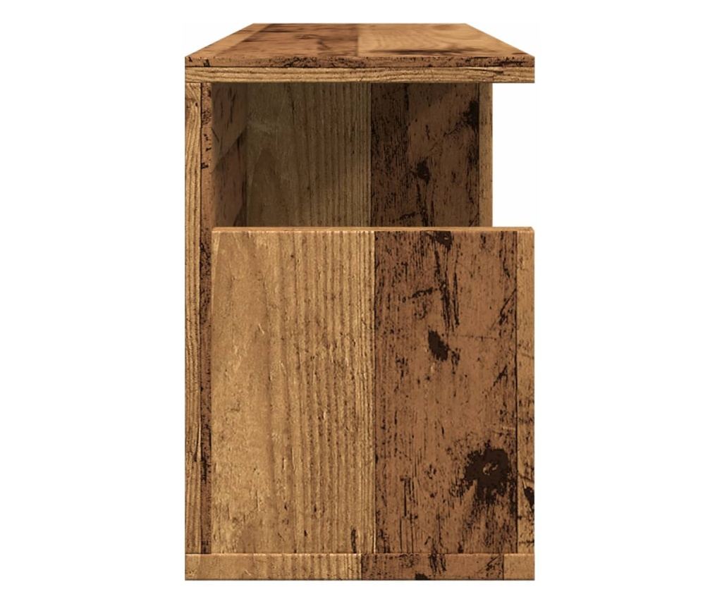 antik fa színű szerelt fa faliszekrény 60 x 20 x 30 cm - 5