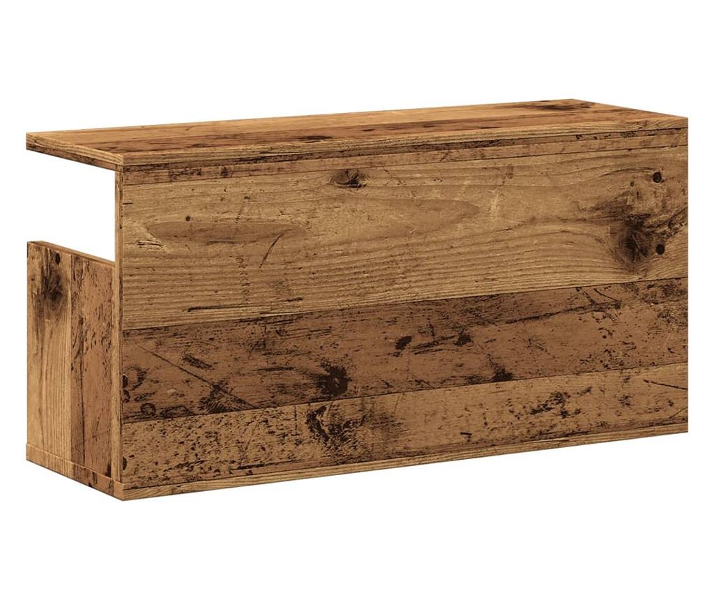 antik fa színű szerelt fa faliszekrény 60 x 20 x 30 cm - 6