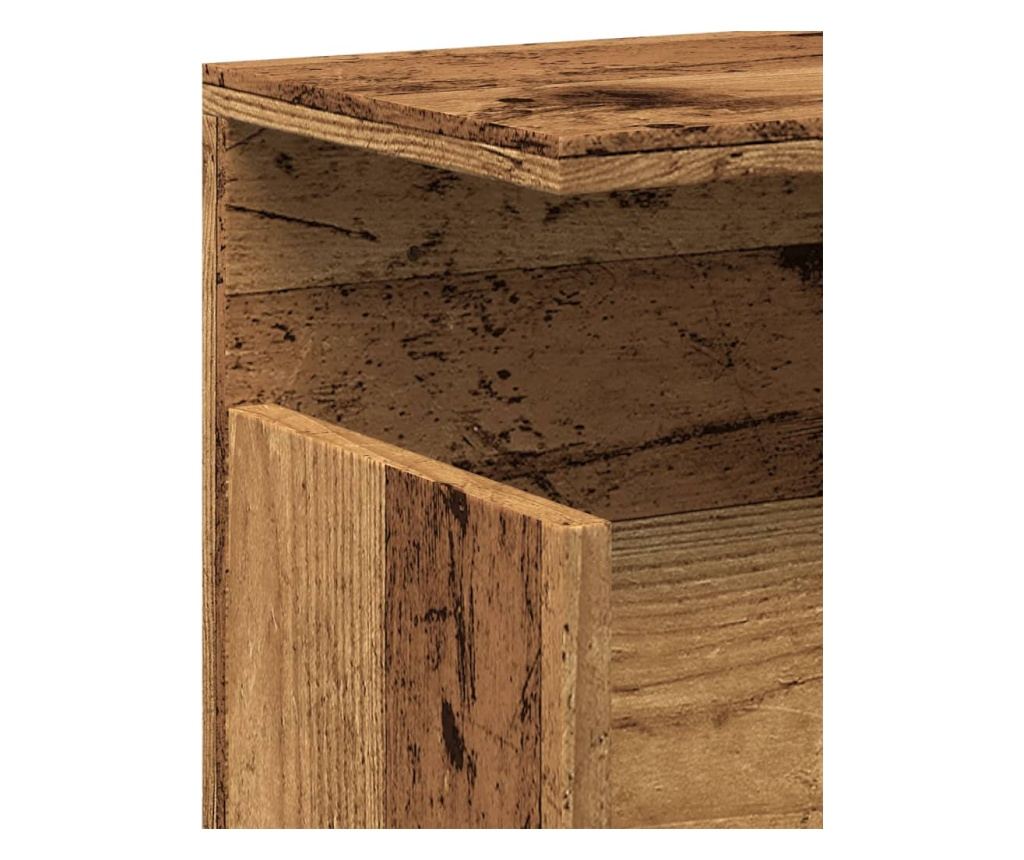 antik fa színű szerelt fa faliszekrény 60 x 20 x 30 cm - 7