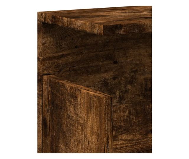 füstös tölgy színű szerelt fa faliszekrény 60 x 20 x 30 cm