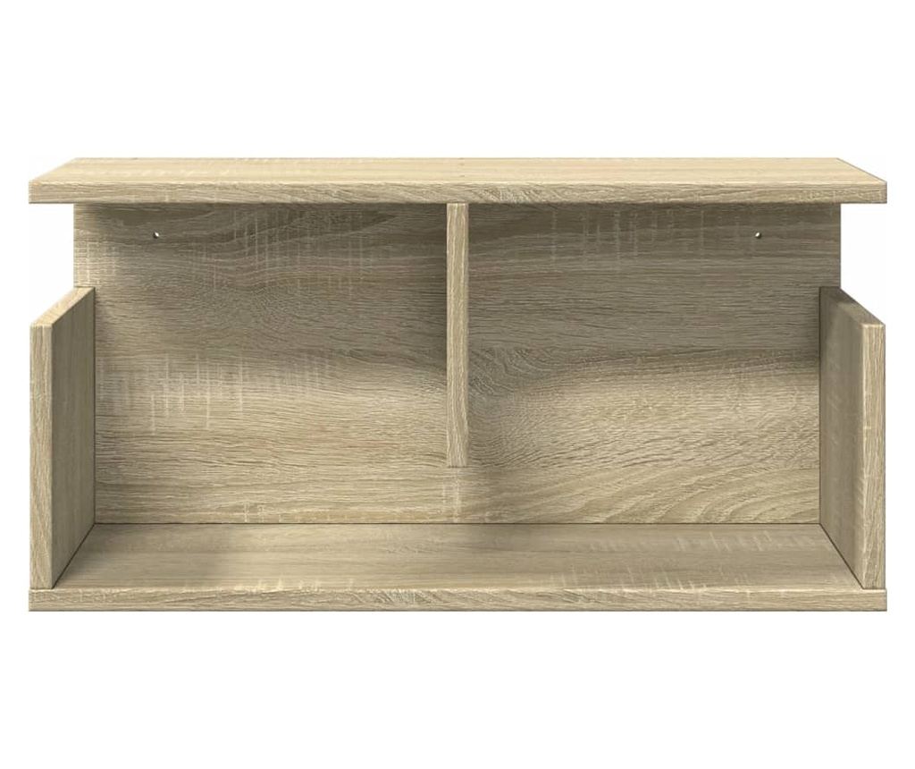 sonoma tölgy színű szerelt fa faliszekrény 60 x 20 x 30 cm - 4