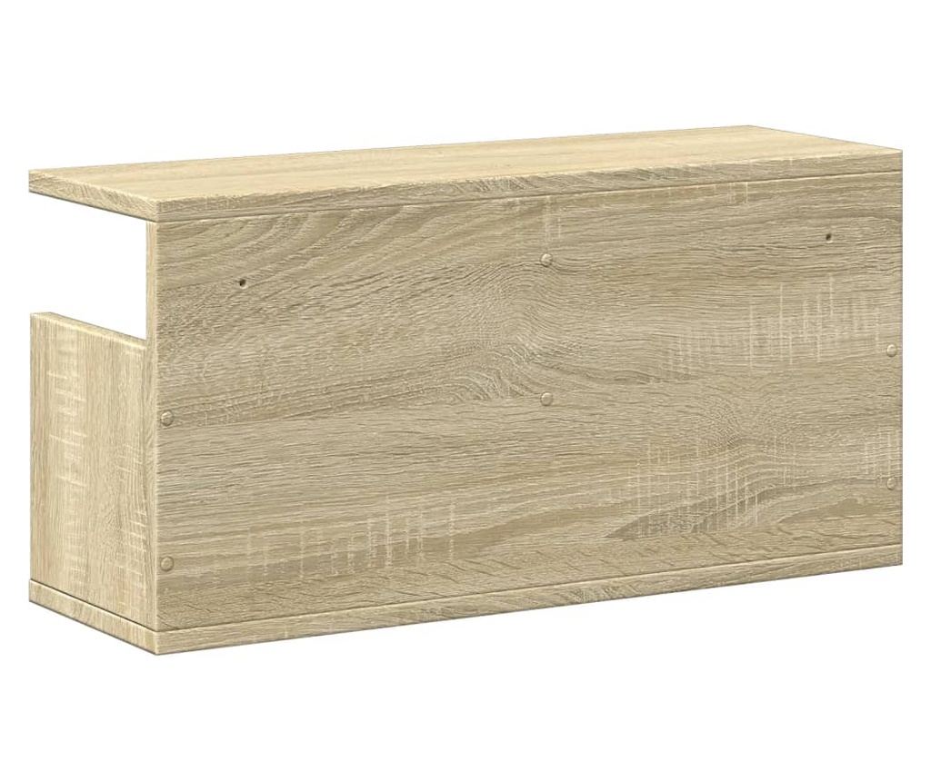 sonoma tölgy színű szerelt fa faliszekrény 60 x 20 x 30 cm - 6