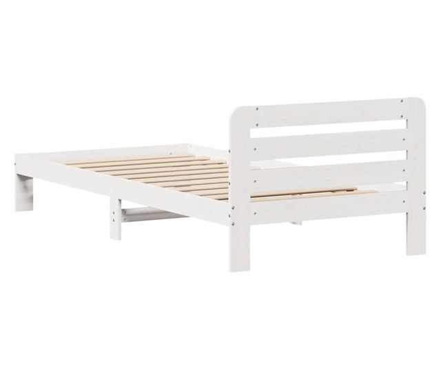 fehér tömör fenyőfa ágy matrac nélkül 100 x 200 cm