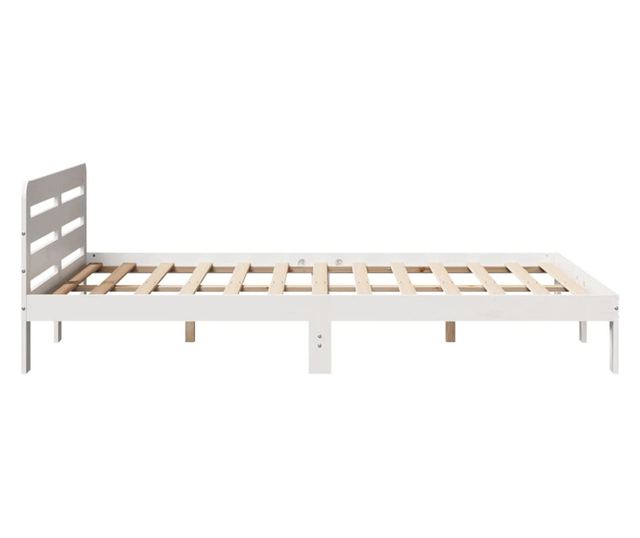 fehér tömör fenyőfa ágy matrac nélkül 120 x 190 cm