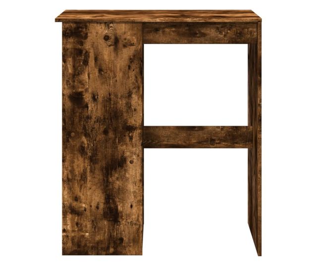 füstös tölgy szerelt fa bárasztal tárolókkal 90x47,5x103,5 cm