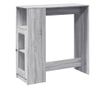 szürke sonoma szerelt fa bárasztal tárolókkal 101x40x103,5 cm thumbnail 2