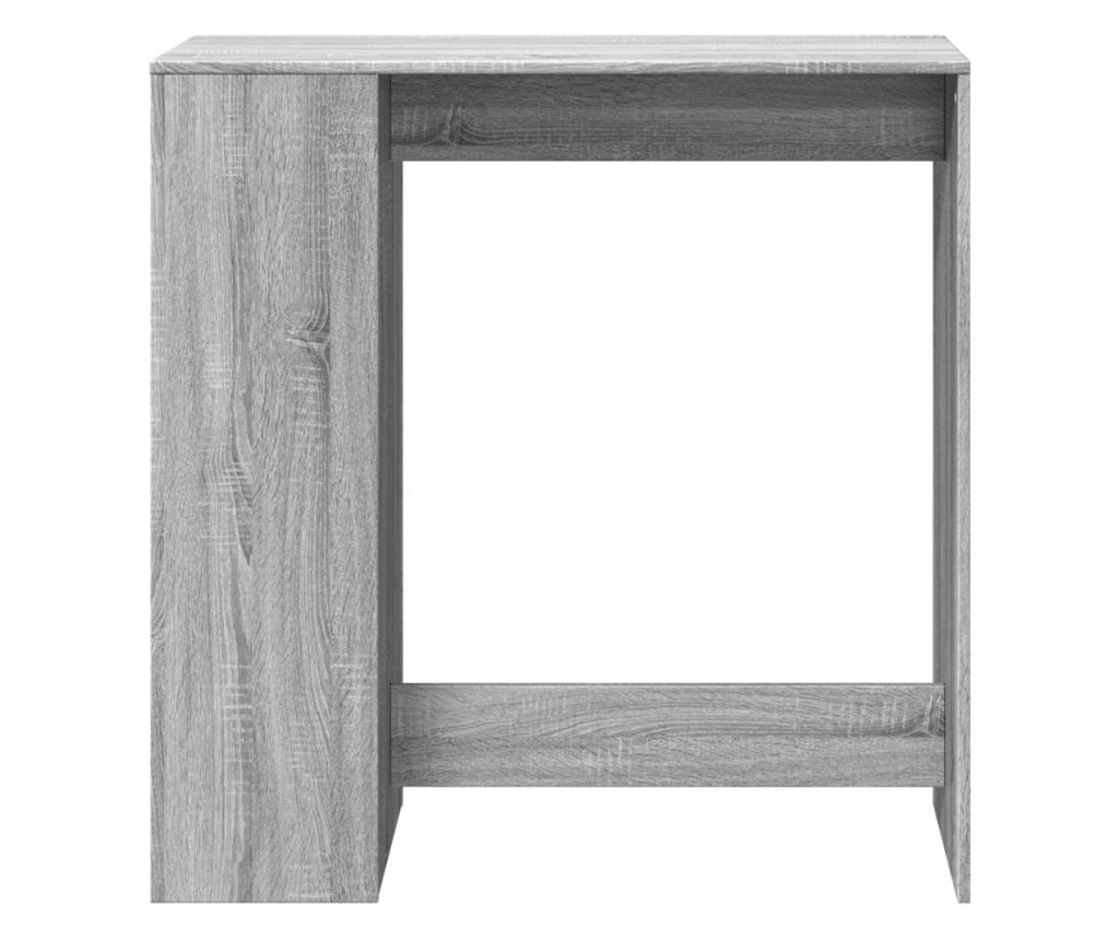 szürke sonoma szerelt fa bárasztal tárolókkal 101x40x103,5 cm - 4