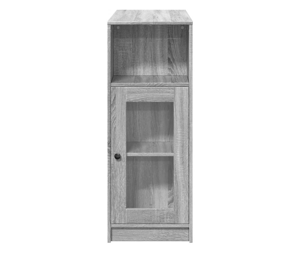 szürke sonoma szerelt fa bárasztal tárolókkal 101x40x103,5 cm - 6