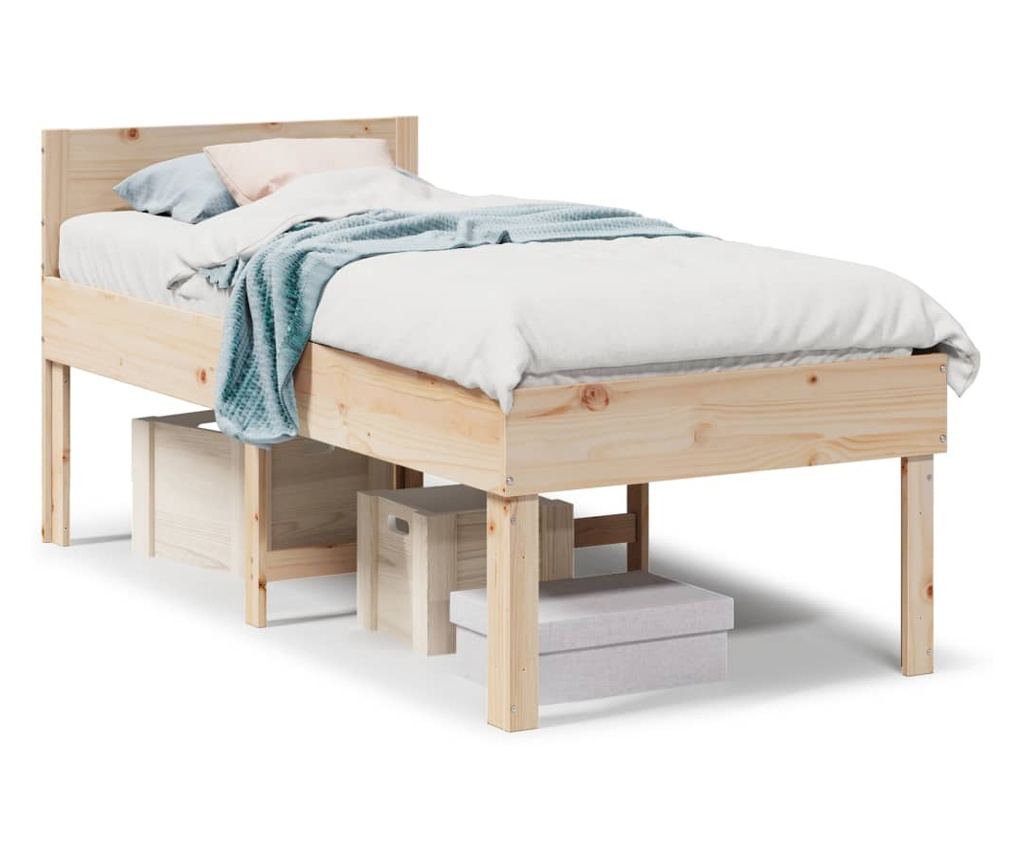 tömör fenyőfa ágy matrac nélkül 90 x 200 cm - 2