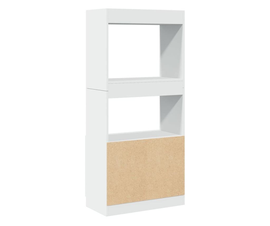 fehér szerelt fa magasszekrény 63 x 33 x 140 cm - 7