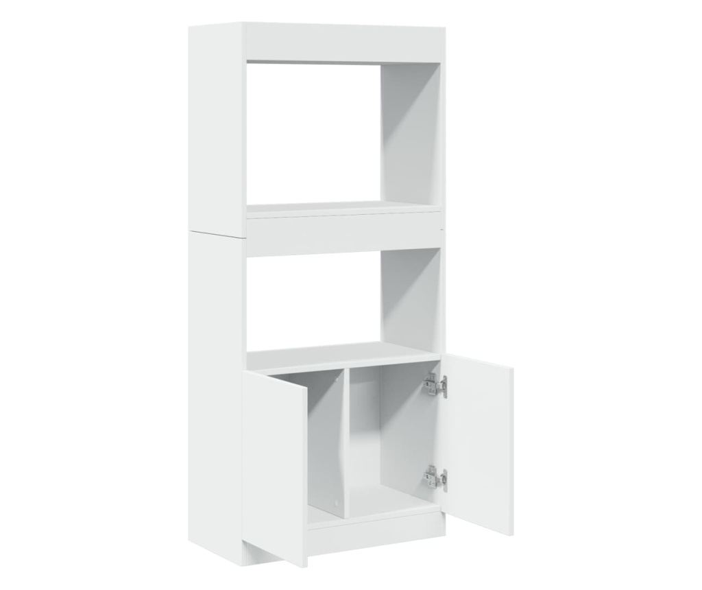 fehér szerelt fa magasszekrény 63 x 33 x 140 cm - 8