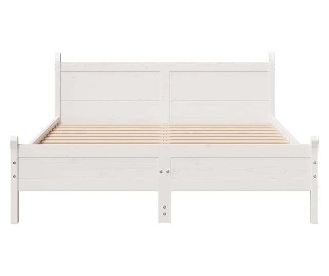 fehér tömör fenyőfa ágy matrac nélkül 160 x 200 cm