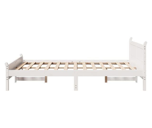 fehér tömör fenyőfa ágy matrac nélkül 160 x 200 cm