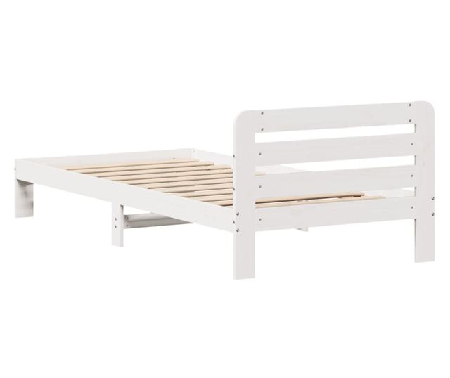 fehér tömör fenyőfa ágy matrac nélkül 75 x 190 cm