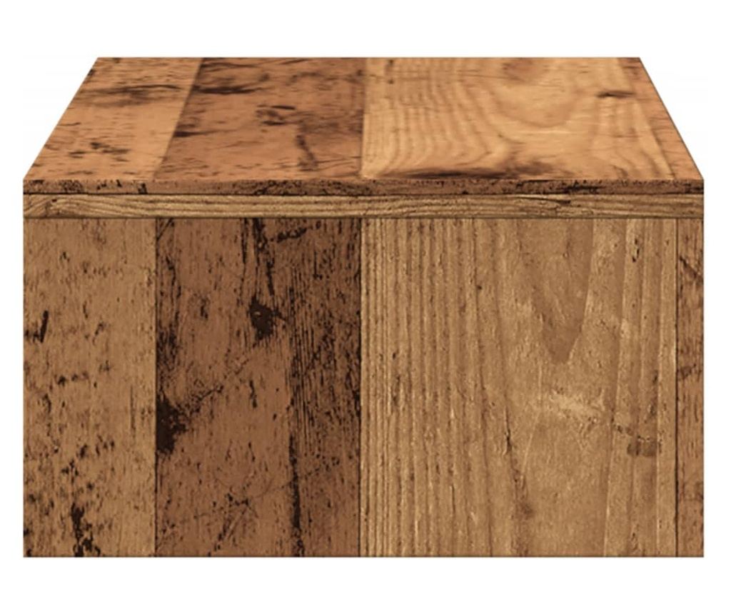 Stojan na monitor se zásuvkami old wood 50x27x15 cm kompozit - 6