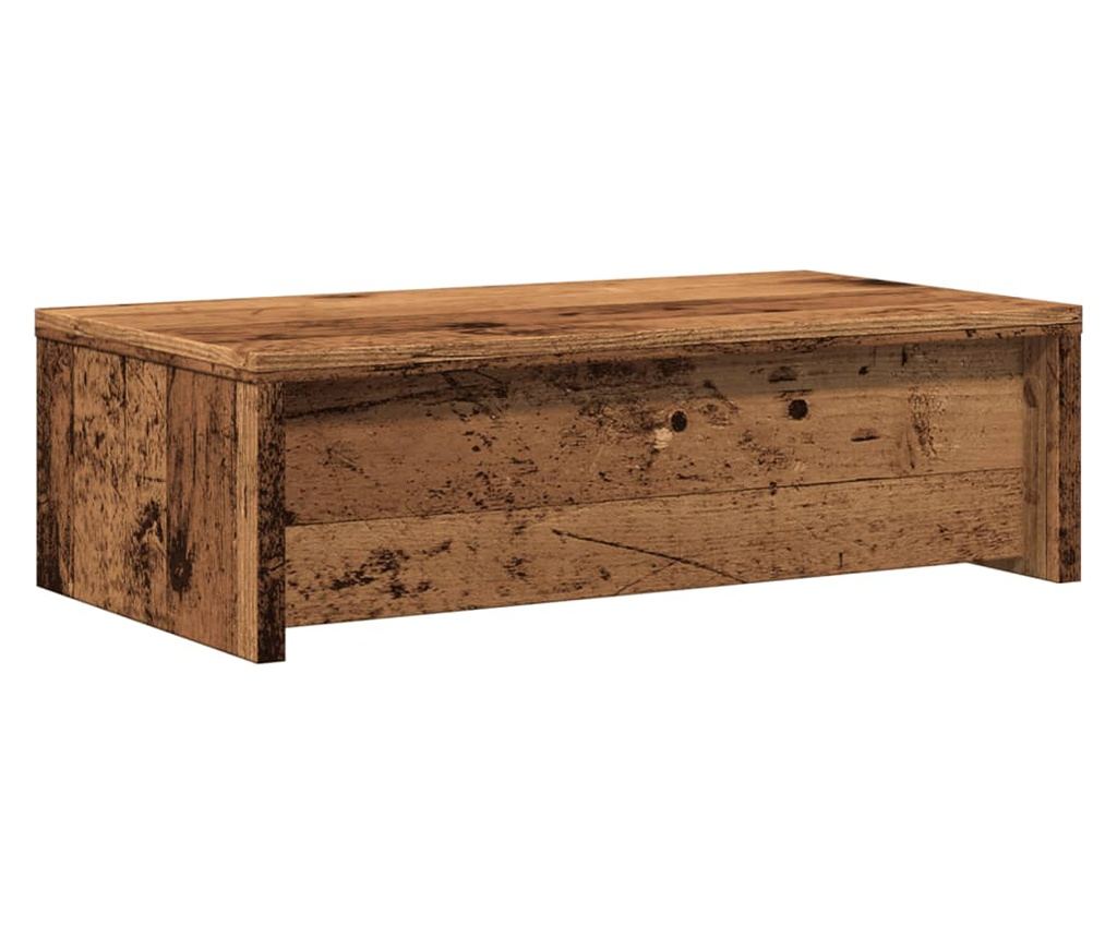 Stojan na monitor se zásuvkami old wood 50x27x15 cm kompozit - 7