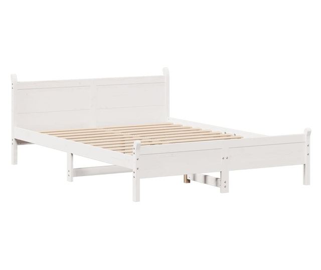 fehér tömör fenyőfa ágy matrac nélkül 160 x 200 cm