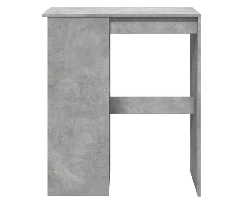 betonszürke szerelt fa bárasztal tárolókkal 90x47,5x103,5 cm - 4