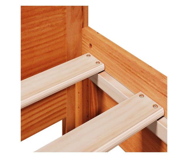 viaszbarna tömör fenyőfa ágy matrac nélkül 75 x 190 cm