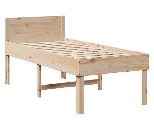 tömör fenyőfa ágy matrac nélkül 75 x 190 cm