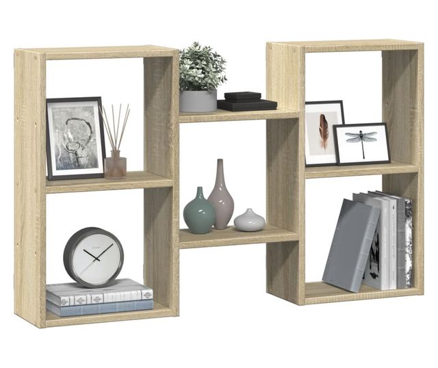 sonoma tölgy színű szerelt fa fali polc 96 x 18 x 60 cm