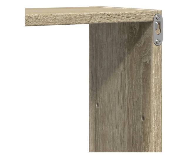 sonoma tölgy színű szerelt fa fali polc 96 x 18 x 60 cm