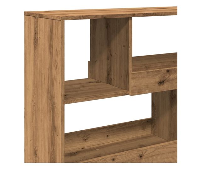 kézműves tölgy színű könyvszekrény/térelválasztó 100x33x94,5 cm