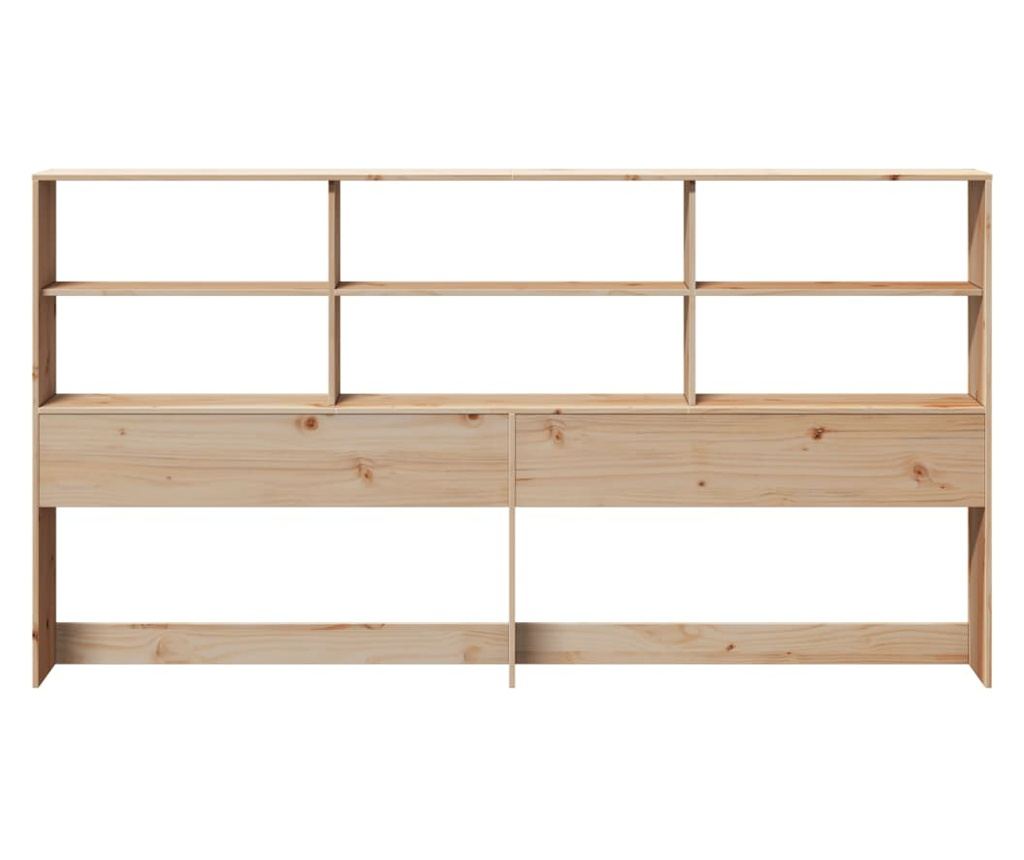 tömör fenyőfa fejtámla tárolóval 200 cm - 4