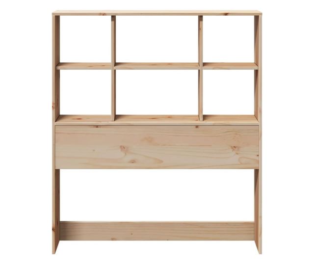 tömör fenyőfa fejtámla tárolóval 100 cm