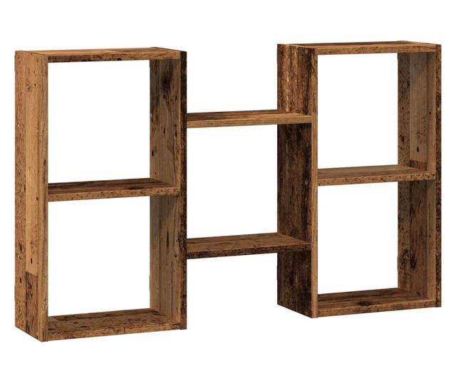 antik fa színű szerelt fa fali polc 96 x 18 x 60 cm