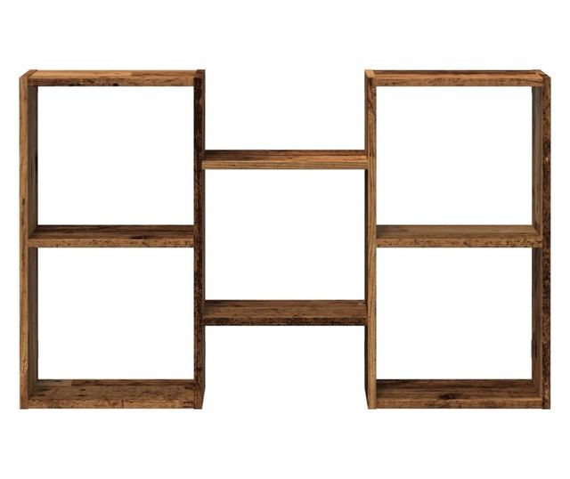 antik fa színű szerelt fa fali polc 96 x 18 x 60 cm