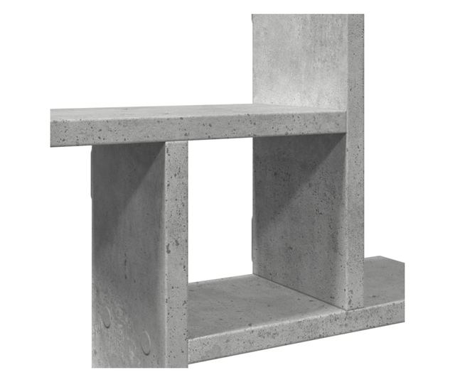 2 db betonszürke szerelt fa fali polc 38 x 12 x 38 cm