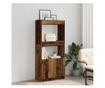 antik fa színű szerelt fa magasszekrény 63 x 33 x 140 cm