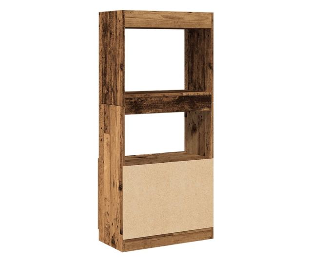 antik fa színű szerelt fa magasszekrény 63 x 33 x 140 cm
