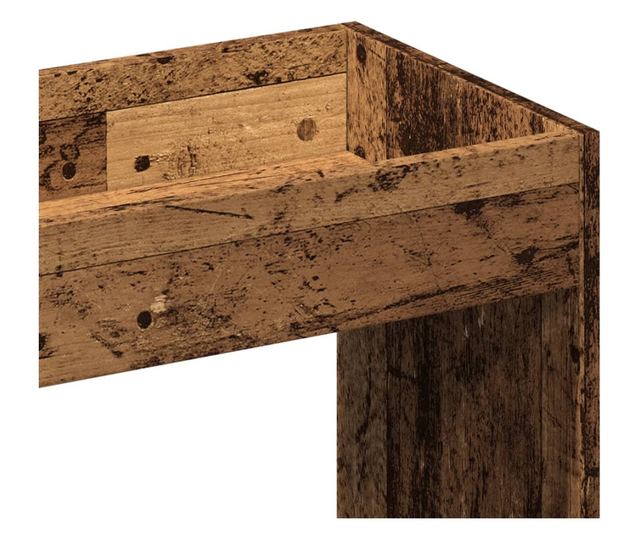 antik fa színű szerelt fa magasszekrény 63 x 33 x 140 cm