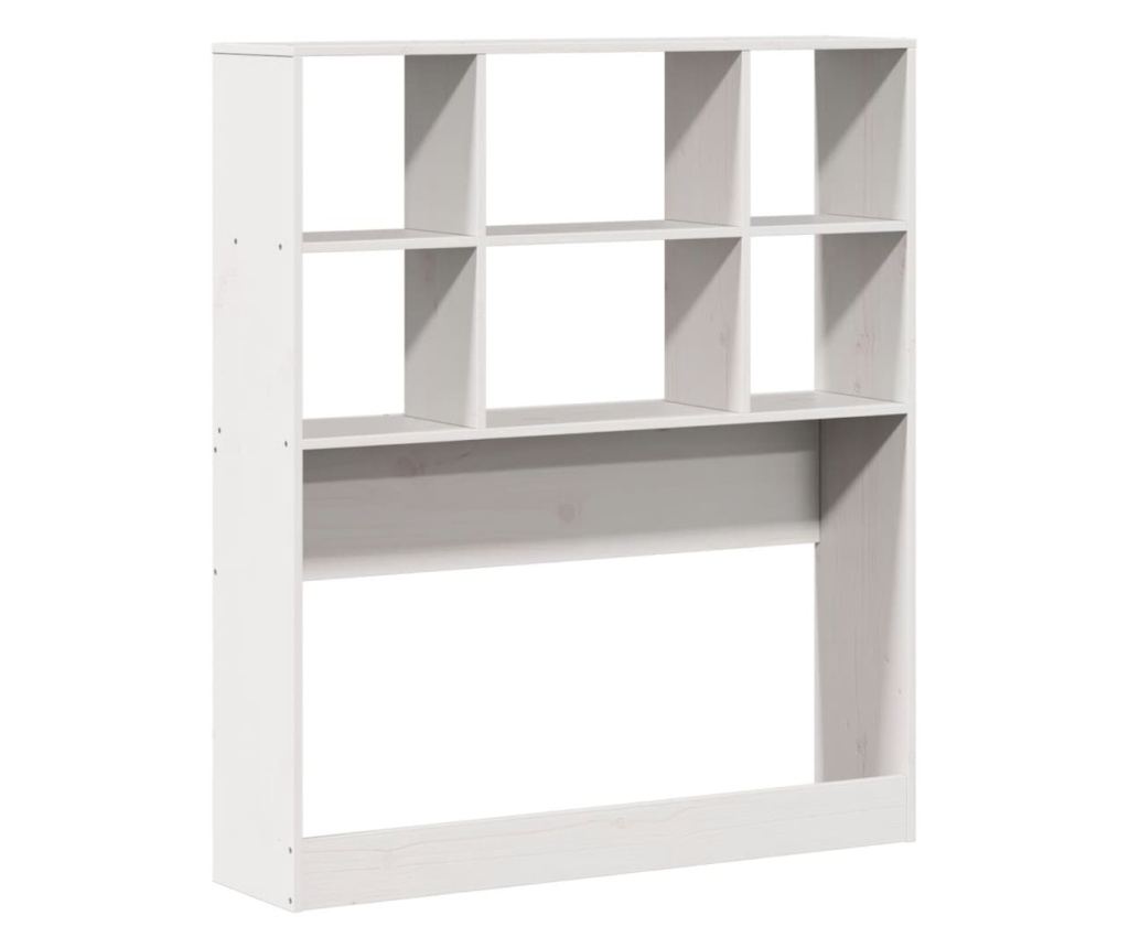 fehér tömör fenyőfa fejtámla tárolóval 75 cm - 6