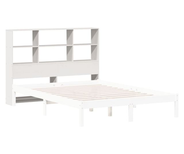 fehér tömör fenyőfa fejtámla tárolóval 160 cm