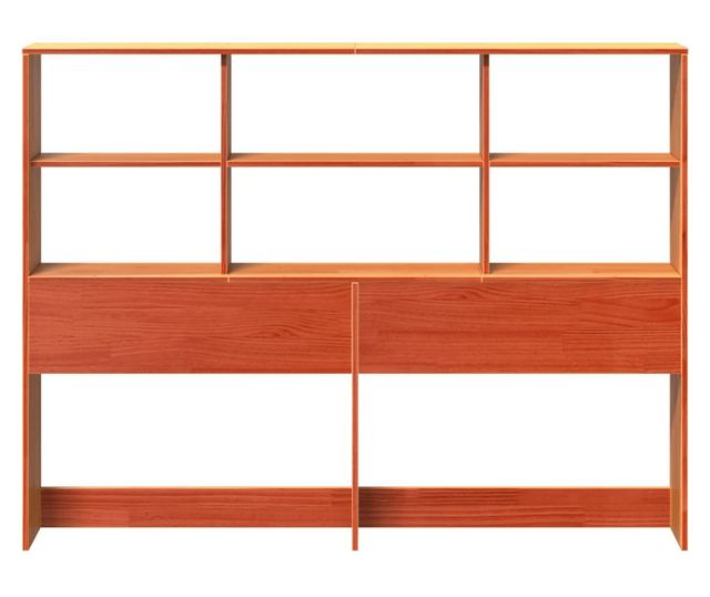 viaszbarna tömör fenyőfa fejtámla tárolóval 140 cm