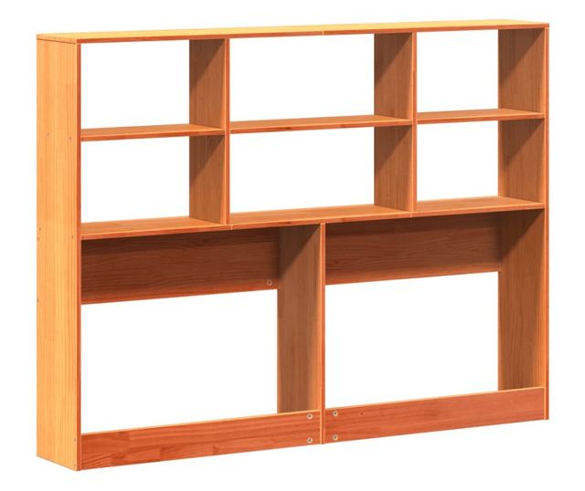 viaszbarna tömör fenyőfa fejtámla tárolóval 140 cm