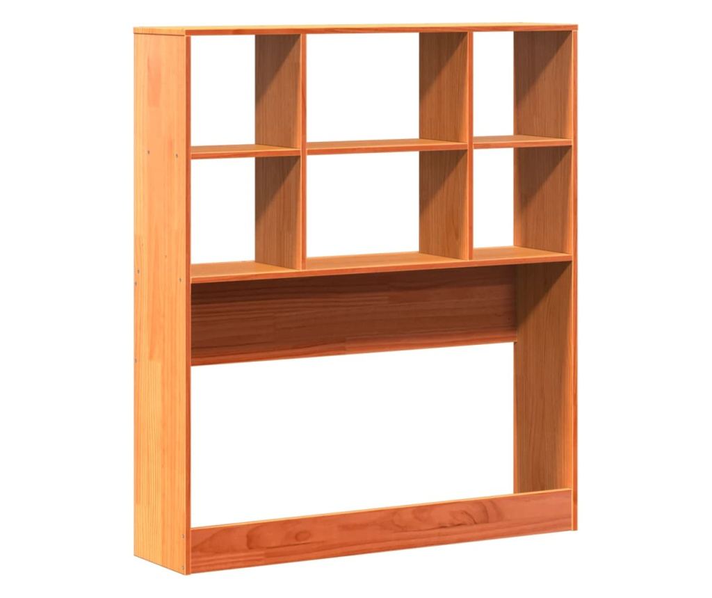 viaszbarna tömör fenyőfa fejtámla tárolóval 90 cm - 6